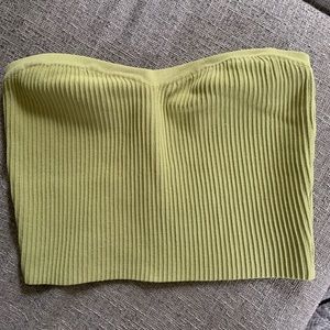 Ribbed sweetheart seamless tube top